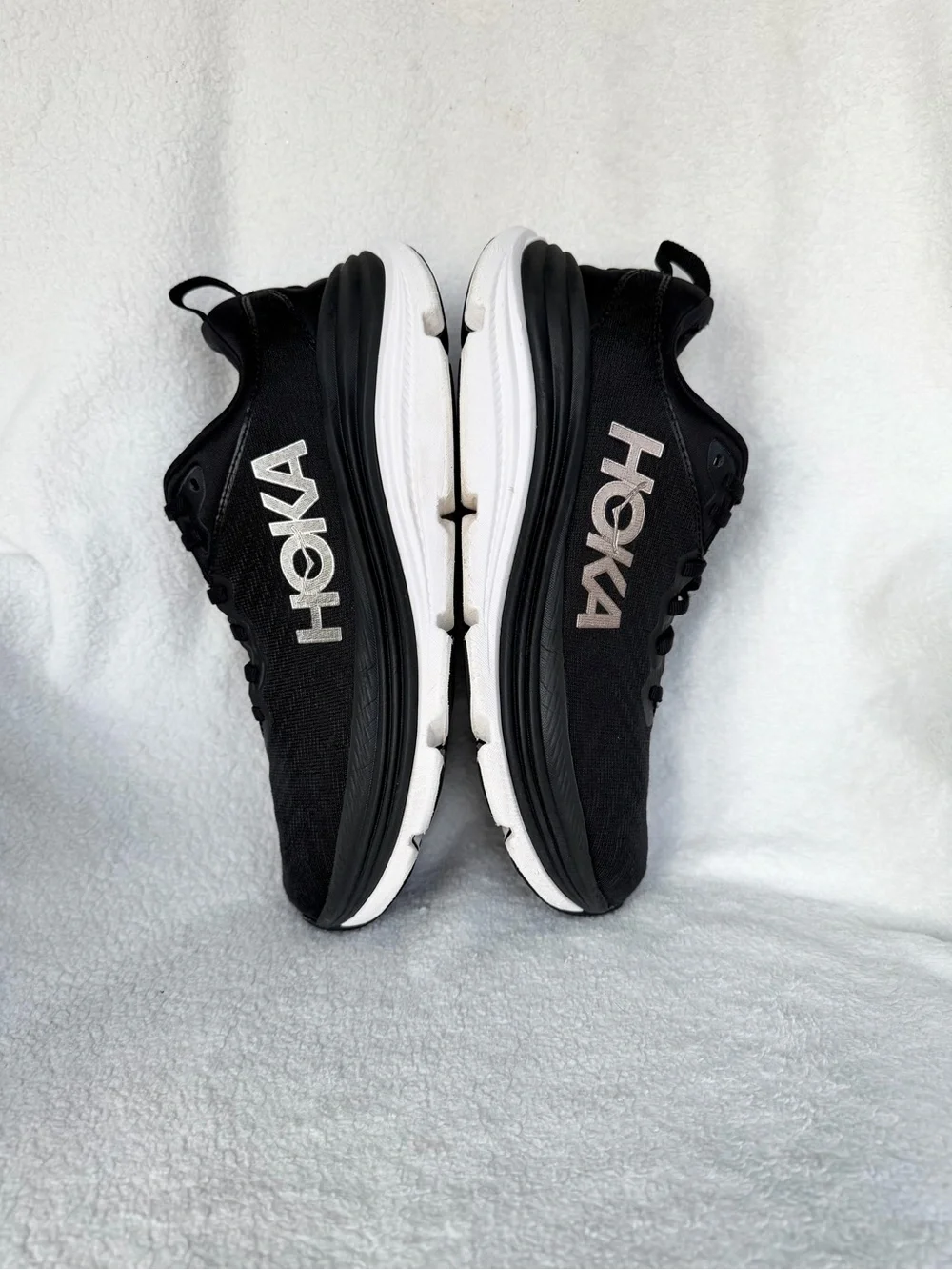 Hoka One One Gaviota 5 Wide Women’s 8.5 D Running Shoes Black/White